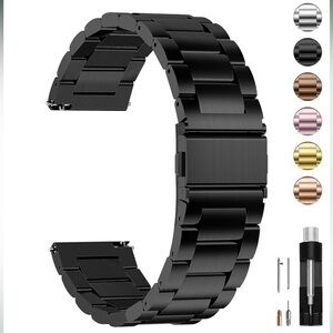 Watch Band, Quick Release Stainless Steel‎ Replacement unisex Metal Chain 24mm